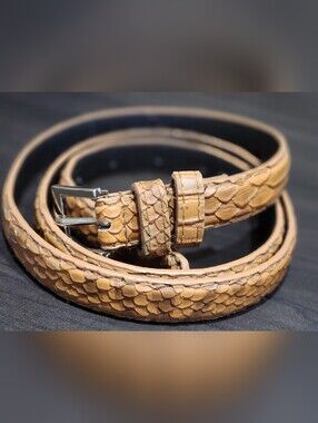 L.A. Express SNAKE skin belt With SIlver BUckle 111cm Long/ 100040